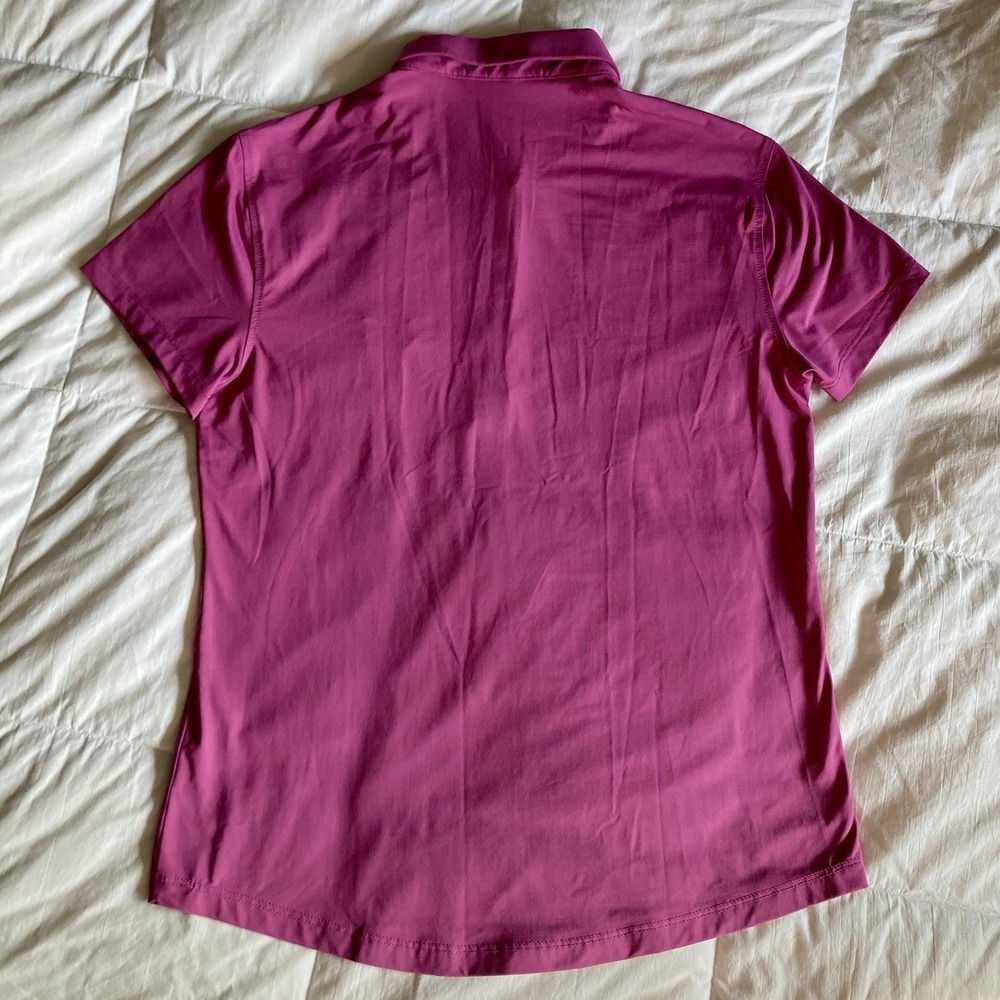 Greyson Scarlett Performance Golf Polo Womens M Pink SS Stretch Sporty Athletic - Picture 8 of 13